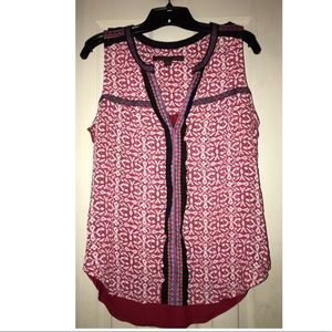 A COMMON THREAD (M) TWO TONE EMBROIDERED TANK